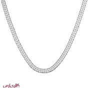 تصویر زنجیر نقره مردانه کارتیر دوبل ES_8952 