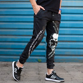 تصویر شلوار اسلش مردانه طرح اسکلت کد 8821 Men's slash pants, skeleton design, code 8821