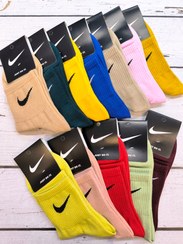 تصویر (12 جفتی) جوراب نیم ساق اسپرت نایک 12 رنگ ایده آل 