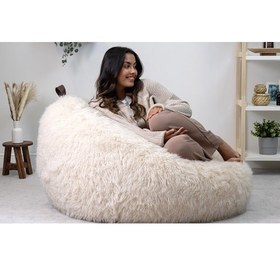 تصویر مبل شنی خز دار مدل 306 