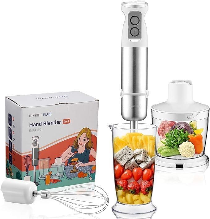 Ninja CI100UK, 3-in-1 Hand Blender, Mixer & Chopper -Black