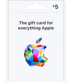 تصویر گیفت کارت 5 دلاری اپل 