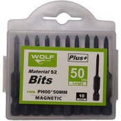 تصویر سری پیچ گوشتی چهارسو PH00 ولف سایز 5 سانت 