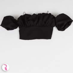 تصویر کراپ دخترانه آستین پفی ژاوین 