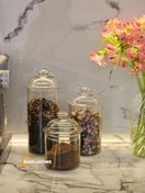 تصویر ست سه تایی بانکه شیشه‌ای میخک کد 175A 