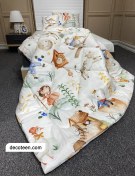 تصویر سرویس لحاف روتختی دکوتین، مدل کارن - دورو طرح جنس میکرو لوکس - ۴ تکه : لحاف روتختی + رویه تشک ‌کش‌دوزی + روبالشی + کوسن