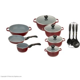 تصویر سرویس پخت و پز 18 پارچه عروس مدل کلاسیک کد 02 Aroos Classic 02 Cookware Set 18 Pcs