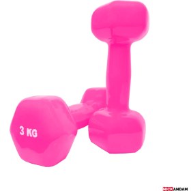 تصویر دمبل ایروبیک رکورد وزن 3 کیلوگرم بسته 2 عددی aerobic dumbbells 3 kg