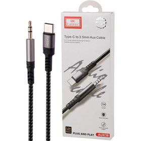 تصویر کابل تبدیل تایپ سی به جک 3.5mm ارلدام مدل ET-AUX38 Earldom ET-AUX38 AUX Audio Cable To Type-C 1m