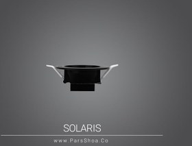 تصویر چراغ سقفی سولاریس 9 وات بدنه مشکی دايره اي پارس شعاع توس Solaris ceiling light 9 watt Pars Shua Tos