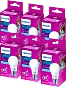 تصویر لامپ LED E27 A60 8W 65K 720LM WHITE LIGHT 6 قطعه فیلیپس Philips 