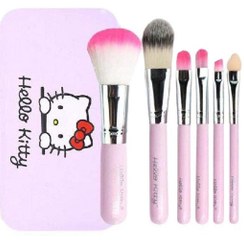 تصویر ست برس آرایشی هلو کیتی مدل zfr3020 مجموعه 6 عددی 