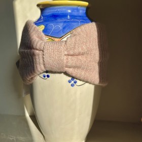 تصویر هدبند پاپیونی گلبهی 