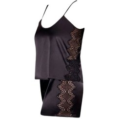 تصویر ست تاپ و شلوارک ساتن مدل شینا 16064 