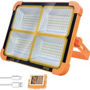 تصویر پروژکتور خورشیدی شارژی مدل Solar LED Light با پاوربانک ۱۰۰ وات 