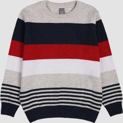 تصویر پلیور بافت پسرانه طرح راه راه پهن و ریز بانی نو 