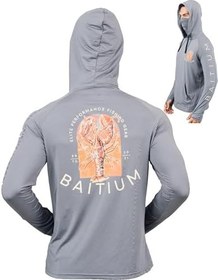 تصویر Fishing Shirts for Men Long Sleeve, Mens Fishing Shirts Long Sleeve Hooded, SPF Shirts for Men, Fishing Gear and Equipment 
