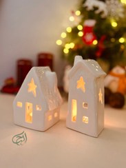 تصویر کلبه سرامیکی دکوری(جا شمعی) 