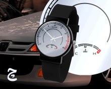 تصویر ساعت مچی اسپرت با طرح عقربه کیلومتر پژو پارس 