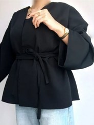 تصویر مانتوکتی سایزبزرگ کد1954 مانتو کتی مشکی