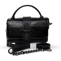 تصویر کیف دوشی زنانه طرح مه وا چرم طبیعی رایا 