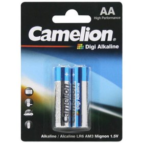 تصویر باتری نیم قلمی کملیون مدل Digi Alkaline بسته 2 عددی Camelion Digi Alkaline AAA LR03 Battery