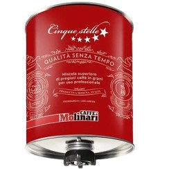 تصویر سیلندر قهوه مولیناری پنج ستاره قرمز Molinari five star rosso 