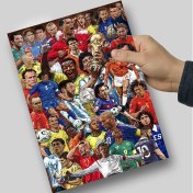 تصویر متال پوستر بازیکنان فوتبال 