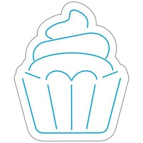 تصویر طرح وکتور کاپ‌کیک برای نئون فلکسی و برش لیزر 