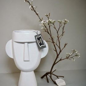 تصویر گلدان مینیمال آدمک ، پلی استر Resin minimal human planter