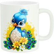 تصویر ماگ طرح طاووس زیبا کد 753 