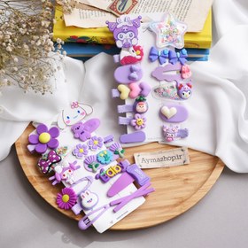 تصویر گیره مو 037 بنفش 