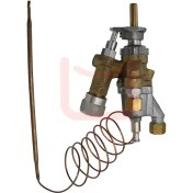 تصویر شیر ترموستاتیک فر اجاق گاز پارس مدل دو خروجی رزوه بیرون thermocouple valve 90 degree riazat