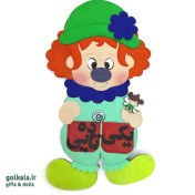 تصویر آویز یکان دهگان دلقک (طرح دلقک بازیگوش 50 سانت) | آویز یکی ده تایی دبستان 