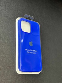 تصویر گارد آیفون ۱۴پرو مکس رنگ آبی مدل سیلیکونی اورجینال Guard iphone 16pro max blue model silicone