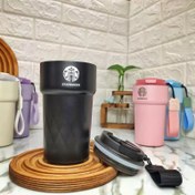 تصویر تراول ماگ درجه دار استارباکس - آبی Starbucks travel mug with thermometer