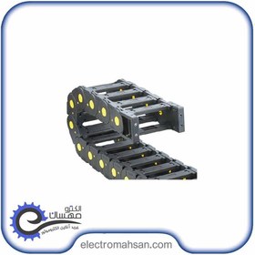 تصویر انرژی چین (Energy chain) برند جفلو (JFLO) ابعاد 45 در 100 میلیمتر با شعاع خمش 150 Energy chain, JFLO brand, dimensions 45 x 100 mm with a bending radius of 150