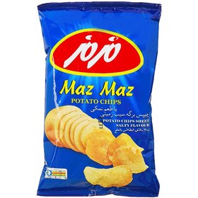 تصویر چیپس ساده نمکی120 گرم مزمز 