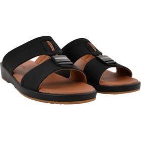 تصویر صندل عربی مردانه مشکی برند egoss Mens Arabic Sandals Black