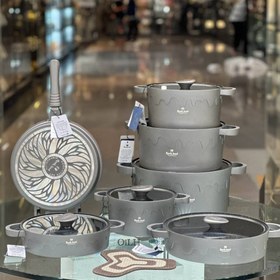 تصویر سرویس قابلمه گرانیتی راکلند مدل لیانا ۱۸ پارچه 