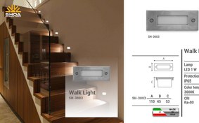 تصویر چراغ زیر پله3واتSH3003شعاع 