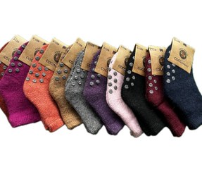 تصویر جوراب حوله ای بچگانه زیر استپ دار ساده با رنگبندی شاد 