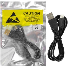 تصویر کابل شارژ و تبدیل USB به Mini USB مدل V3 - مشکی ا V3 USB Data Cable V3 USB Data Cable