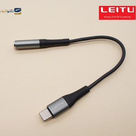 تصویر مبدل Type-C به جک 3.5 میلی متری لیتو مدل LA-1 طول 0.1 متر Leitu Type-C To 3.5mm Headphone Jack Adapter