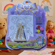 تصویر بوم نقاشی همراه پایه و رنگ 