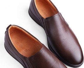 تصویر کفش رسمی و روزمره چرمی مردانه تبریز مدل بارسلون کشی 22 فلوتر | کفش مسعود 