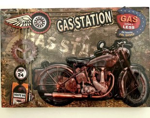 تصویر تابلو فلزی برجسته موتور 