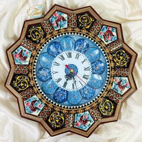 تصویر ساعت صنایع دستی خاتم کاری اصفهان 