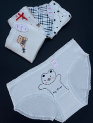 تصویر شورت نخی زنانه عروسکی مدل کیتی 