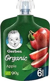 تصویر غذای کودک سیب ارگانیک گربر، 90 گرم - ارسال 20 روز کاری Gerber Organic Puree Apple Baby Food, 90g